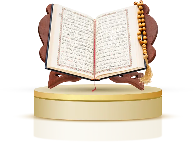 A beautifully placed Quran on a wooden stand, with prayer beads, symbolizing spirituality and devotion. Sastaa Umrah, a UK-based Umrah travel agency, offers seamless travel services for your sacred journey.